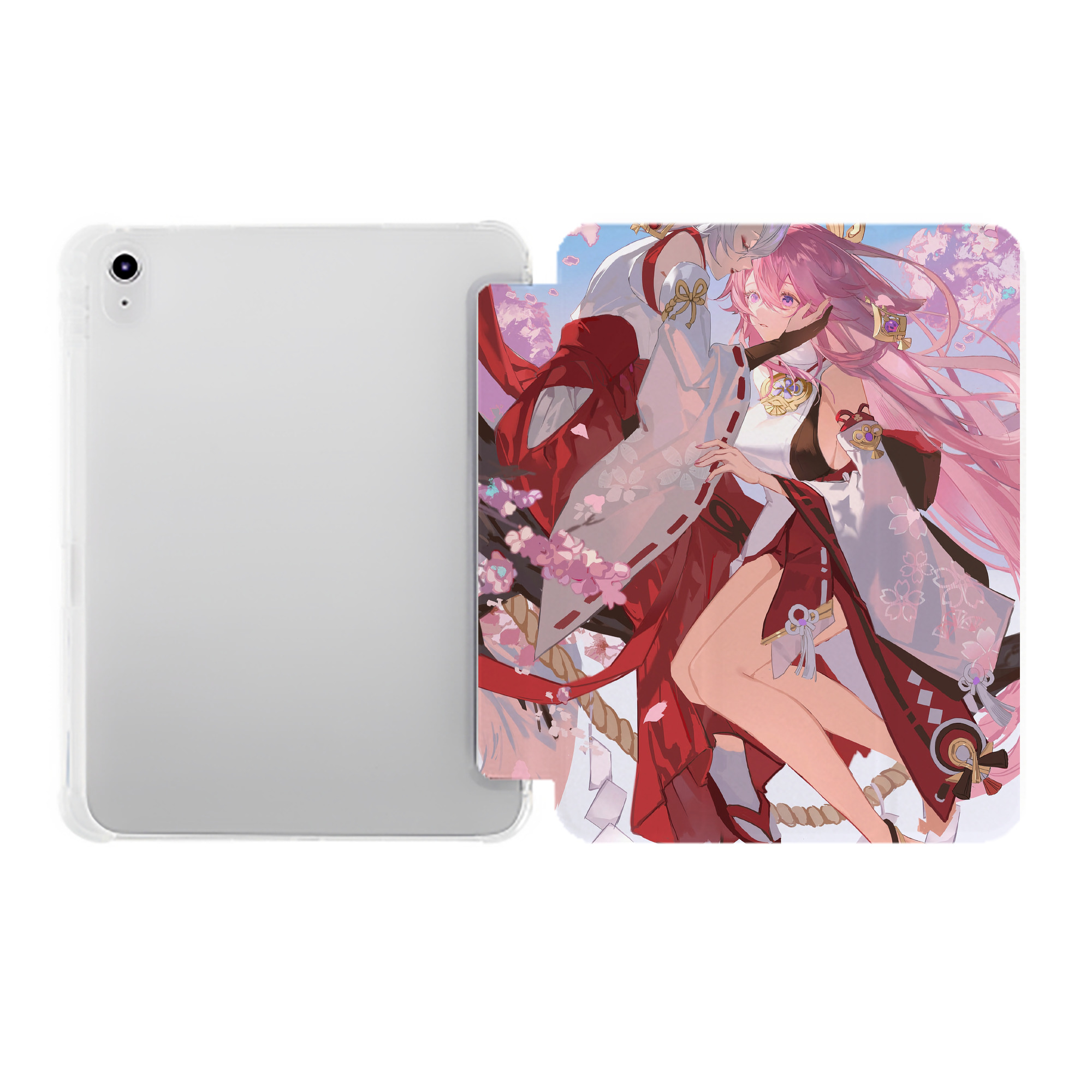 げんし神 genshin IPad ケース ペン収納付き 三つ折りスタンド PUレザー×シリコン 対応機種9.5/10.5/10.9インチ